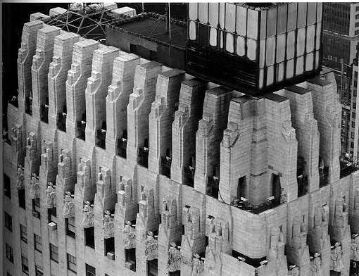 The setbacks of the Chanin Building crown seen from above