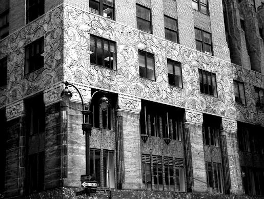 Terracotta frieze on the corner of the Chanin Building at Lexington Avenue